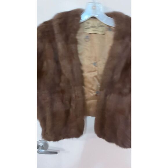 THE FASHION SHOP VINTAGE BROWN MINK STOLE - Picture 4 of 15